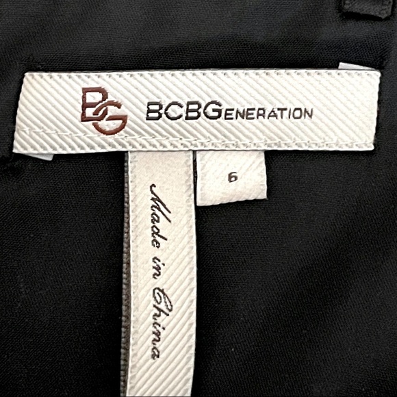 BCBGeneration Slate Gray Shiny Strapless Prom Pleated Cocktail Mini Dress Size 6 - Picture 8 of 10